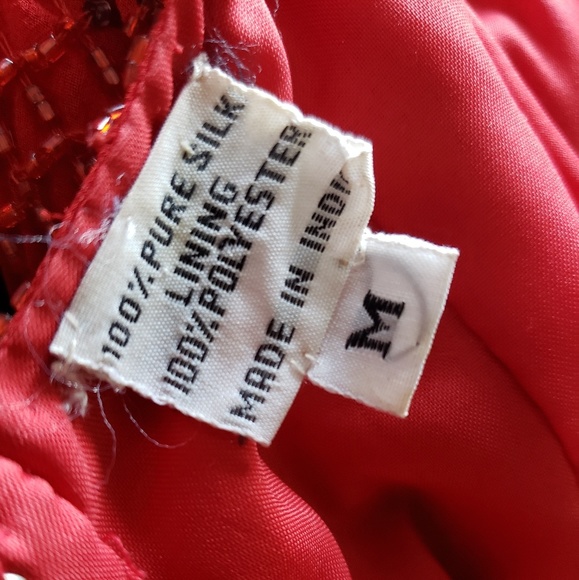 Scala beaded and sequined red evening gown - Picture 7 of 8